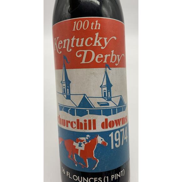 Vtg RC Cola Salutes 100th Kentucky Derby 1974 Commemorative Bottle Full - Picture 3 of 4